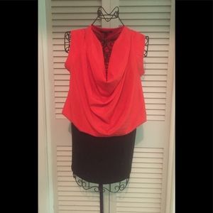 🔥I love Orange & Black Dress